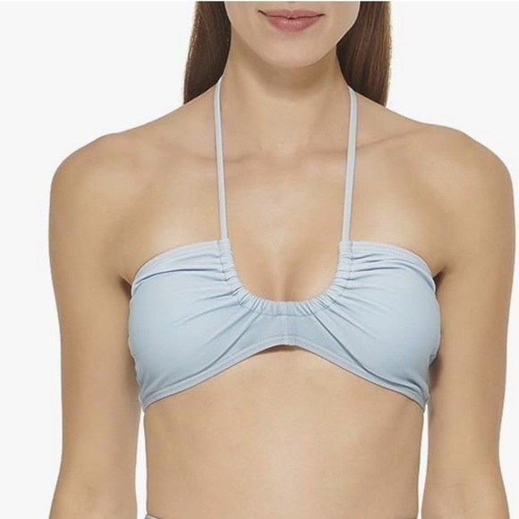 Dkny Women's Colorblocked Bandeau Bikini Animal Print Top Swimsuit Small - Picture 2 of 13